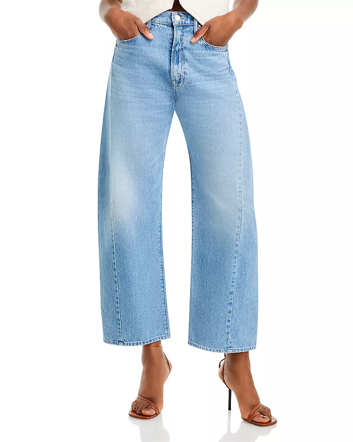 MOTHER The Half Pipe Flood High Rise Ankle Wide Leg Jeans