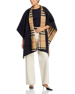 ポンチョ・ケープ Burberry Embroidered cashmere blend reversible cape Burberry Soft Check Reversible Cashmere Cape | Bloomingdale's