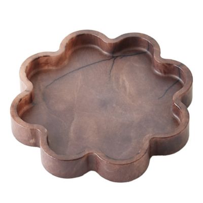 Global Views Cumulus Alabaster Tray Chocolate Small