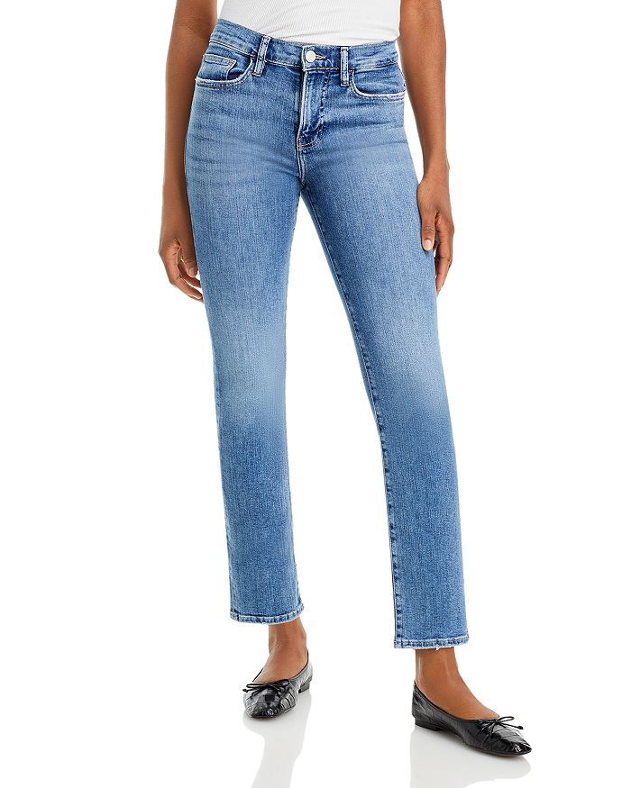 Frame Le High Rise Straight Ankle Jeans In Daphne Blue