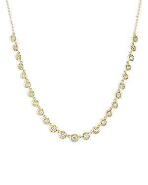 Moon & Meadow 14K Yellow Gold Bailey Diamond Bezel Collar Necklace, 15-18