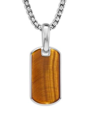 Men's Chevron Tag in Sterling Silver, 21mm