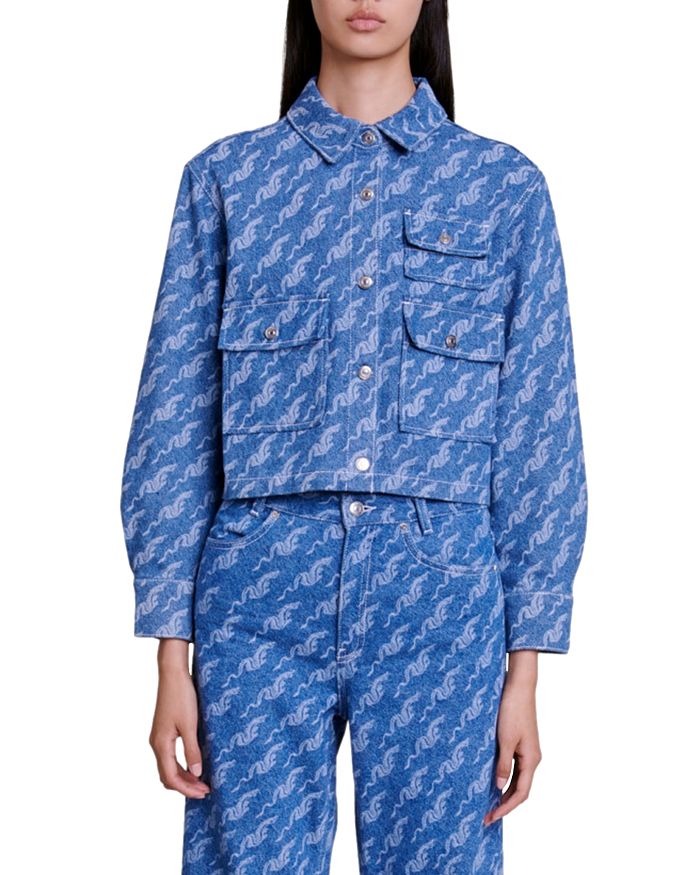 Maje Cidragon Denim Jacket Bloomingdale s