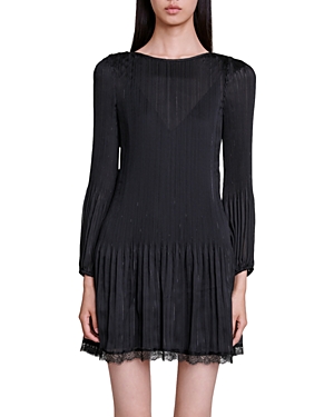 Shop Maje Racky Mini Dress In Black