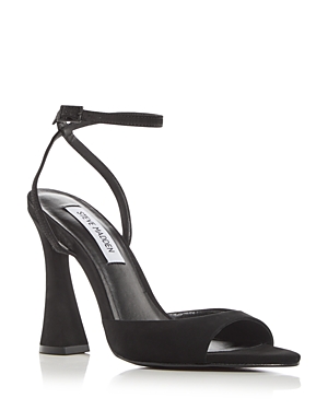 Shop Steve Madden Women's Beki High Heel Sandals In Black Nubuck