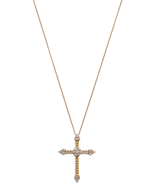 Bloomingdale's Diamond Cross Pendant Necklace in 14K Yellow Gold, 1.0 ct. t.w.