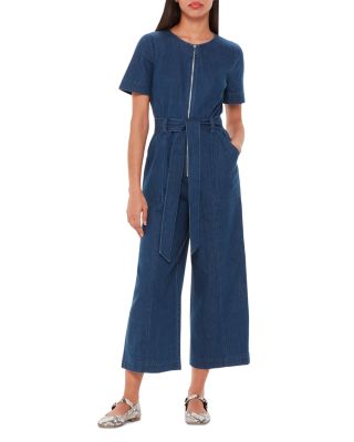 Whistles - Denim Short Sleeve Jumpsuit