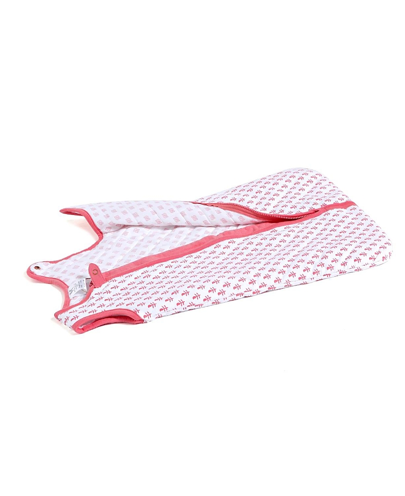 Malabar Baby Unisex Gots Certified Organic Cotton Quilted Winterweight Handmade Wearable Blanket - Little Kid In Pink City (pink White)