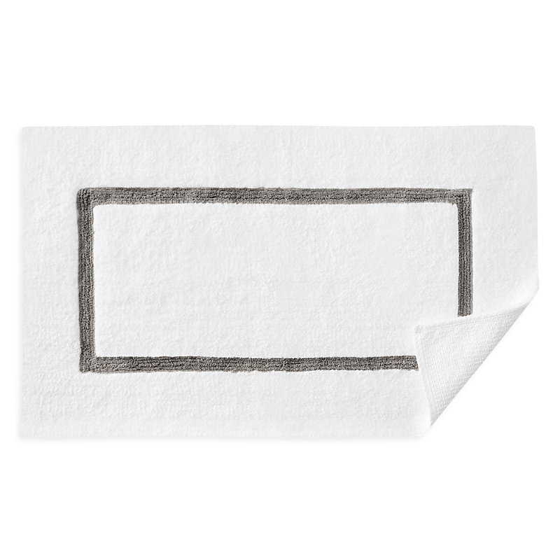 Sferra Lindo Bath Rug, 23" X 59" In White/iron