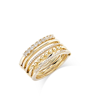 Shop Bloomingdale's Diamond Stackable Ring In 14k Yellow Gold, 0.50 Ct. T.w.