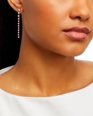 Diamond Linear Drop Earrings in 14K Yellow Gold, 1.0 tcw