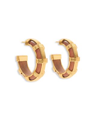 Gaia Cage Hoop Earrings in 18K Gold Plated