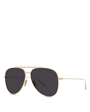 Shop Givenchy Gvspeed Pilot Sunglasses, 59mm In Gold/gray Solid