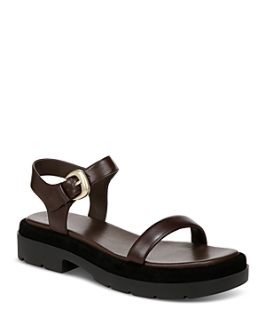 Shop Vince Women's Heloise Leather Ankle Strap Sandals In Brown
