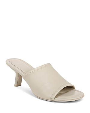 Vince Women's Joan 65mm Leather Open-toe Mules In White