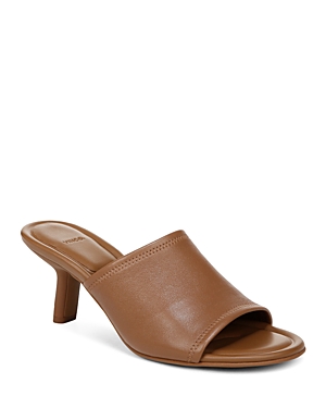 Vince Joan Glove Leather Slide Sandals In Brown