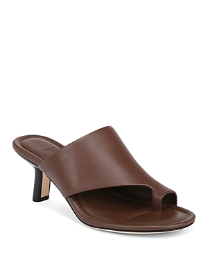 Shop Vince Women's Jasper Mid Heel Thong Sandals In Brown