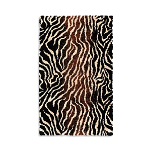 Abyss Zebra Print Bath Rug - Exclusive In Black