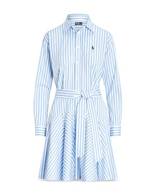 blue and white striped polo dress Orenda Stripe Polo Dress
