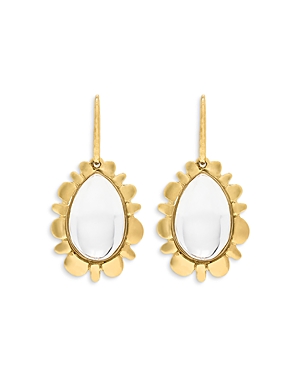 Capucine De Wulf Bliss Quartz Drop Earrings In 18k Gold Plated In Gold