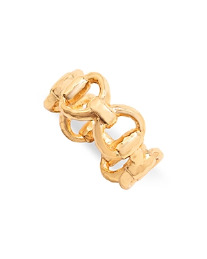 Equestrian Snaffle Bit Ring in 18K Gold Plated