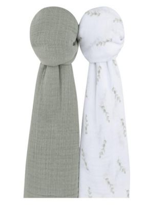 Ely's & Co. - Unisex Cotton Muslin Swaddle Blanket 2 Pack - Baby