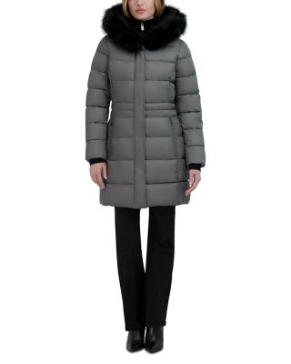 Dana Hooded Faux Fur Trim Puffer Coat