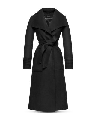 Wide Collar Long Wrap Coat
