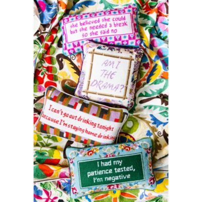 Can&#39;t Go Out Needlepoint Decorative Pillow