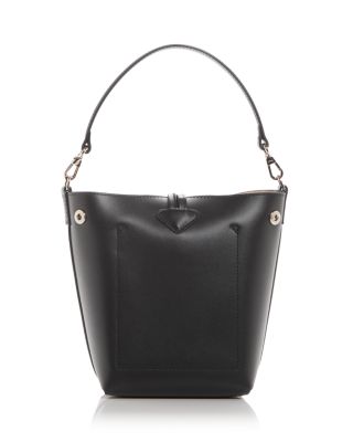 Roseau XS Leather Crossbody Bucket Bag