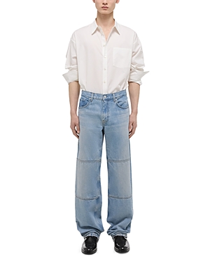 Shop Helmut Lang Relaxed Fit Carpenter Jeans In Light Indigo