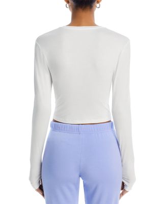 Daisy Twist Cropped Jersey Tee