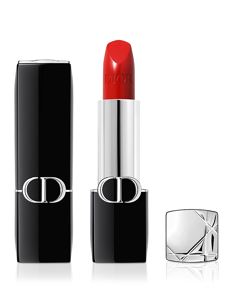 Dior 743 Rouge Zinnia Rouge Satin Lipstick 3.5g In Red Smile