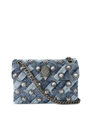 Crystals Mini Kensington Convertible Denim Crossbody