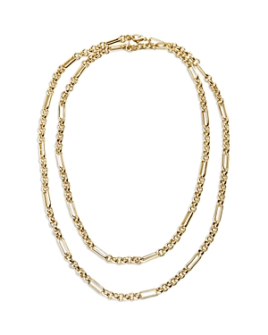 Jay Mixed Link Long Necklace in Gold Tone, 40