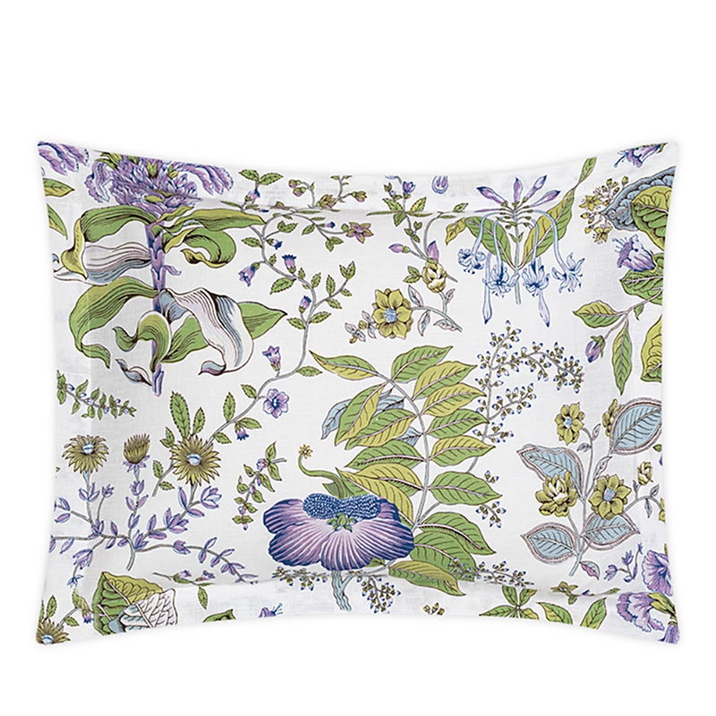 Matouk Pomegranate Linen Boudoir Sham In Green