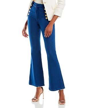 Derek Lam 10 Crosby Robertson Cropped Flare Leg Jeans In Dark Wash In Dark Wash Denim