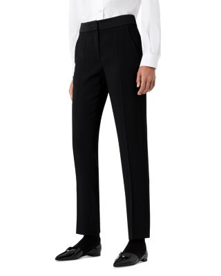 Emporio Armani - Satin Trim Slim Leg Pants