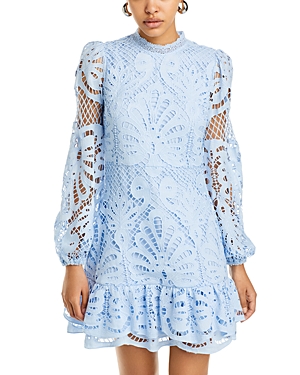 Aqua Long Sleeve Lace Dress - 100% Exclusive In Mint Blue