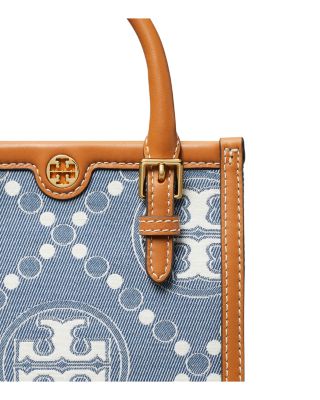 ★Tory Burch★デニム★T Monogram tote Mini★バッグ T Monogram Denim Mini Tote: Women's Designer Crossbody Bags