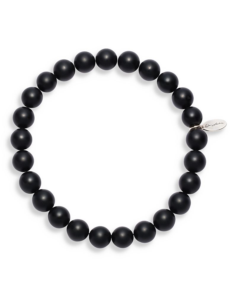 Jan Leslie Matte Black Onyx Beaded Bracelet In Black