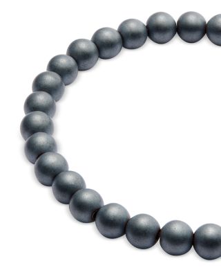 Matte Hematite Beaded Bracelet