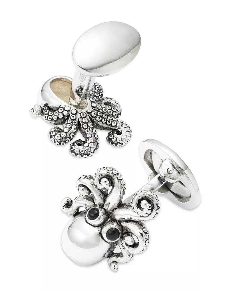 Jan Leslie Sterling Silver Octopus Cufflinks