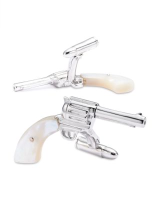 Jan Leslie Pistol & Bullet Back Cufflinks