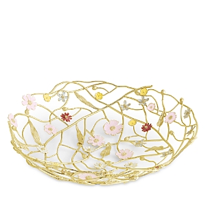 Shop Michael Aram Wildflowers Basket In Gold