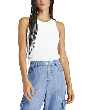 Splendid Isla Womens Reversible Sleeveless Tank Top Sweater In White