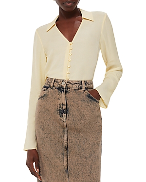 Shop Whistles Daphne Buttoned Shirt In Neutral