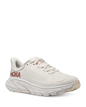 Shop Hoka Women's Arahi 7 Sneakers In Blanc De Blanc/rose Gold