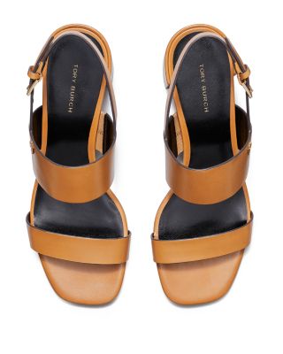 Women's Leather Block Heel Sandals