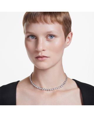 Imber Round Cut Tennis Necklace, 17.72"